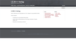 Desktop Screenshot of ismh-verlag.de