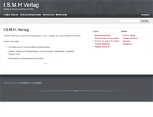 Tablet Screenshot of ismh-verlag.de